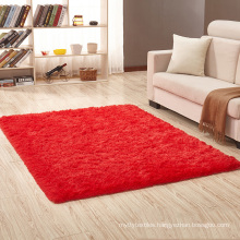chinese custom modern soft  long pile living room bedroom grass floor red green pink  home polyester rug rugs carpet carpets